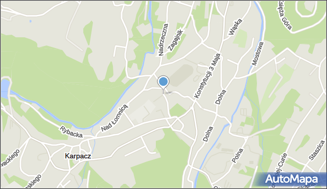 Karpacz, Kościelna, mapa Karpacz