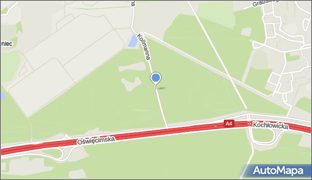 Katowice, Kollmanna Wilhelma, mapa Katowic