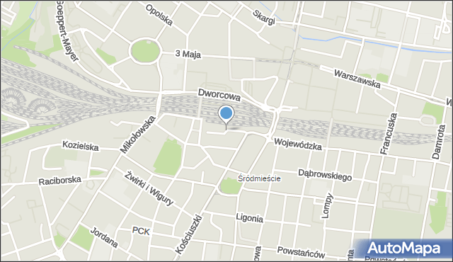 Katowice, Konopnickiej Marii, mapa Katowic