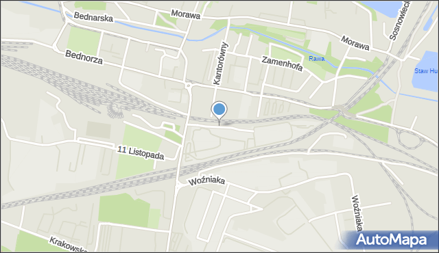 Katowice, Kołodziejska, mapa Katowic