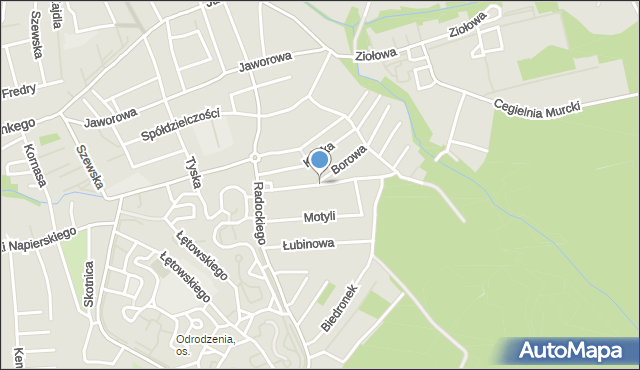 Katowice, Koników Polnych, mapa Katowic