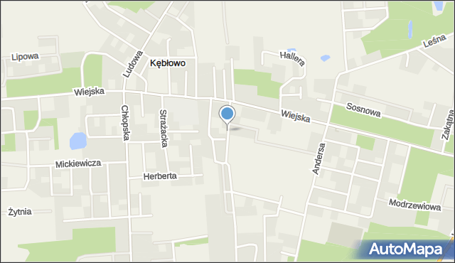 Kębłowo gmina Luzino, Kopernika Mikołaja, mapa Kębłowo gmina Luzino