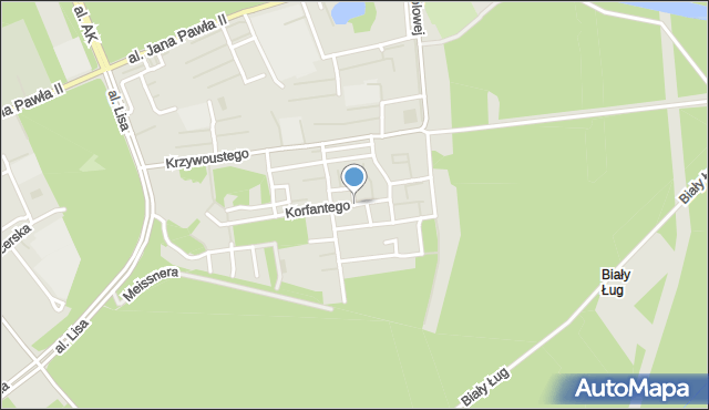 Kędzierzyn-Koźle, Korfantego Wojciecha, mapa Kędzierzyna-Koźle