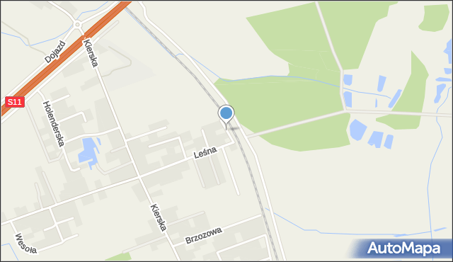 Kiekrz, Kolejowa, mapa Kiekrz