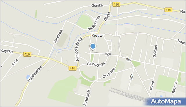 Kietrz, Kościelna, mapa Kietrz