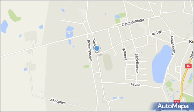 Kisielice, Kolejowa, mapa Kisielice