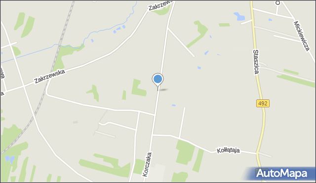 Kłobuck, Korczaka Janusza, mapa Kłobuck