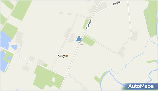 Kobylin gmina Płoniawy-Bramura, Kobylin, mapa Kobylin gmina Płoniawy-Bramura