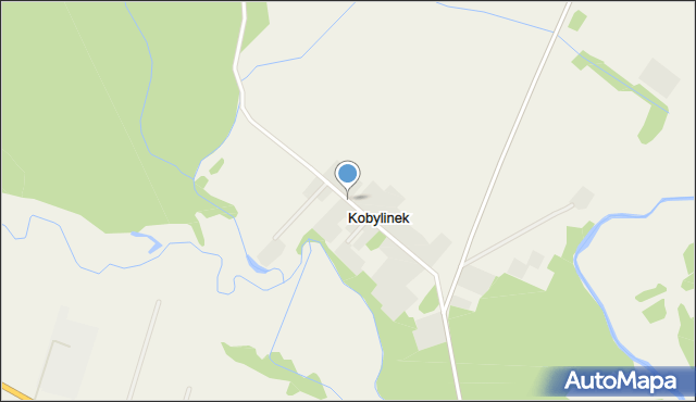 Kobylinek gmina Płoniawy-Bramura, Kobylinek, mapa Kobylinek gmina Płoniawy-Bramura