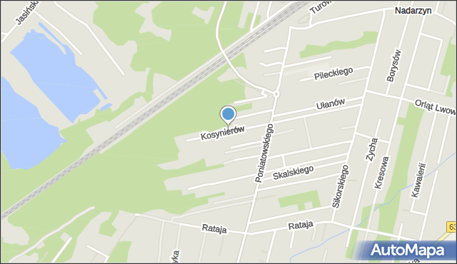 Kobyłka, Kosynierów, mapa Kobyłka