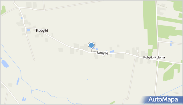Kobyłki gmina Grabica, Kobyłki, mapa Kobyłki gmina Grabica