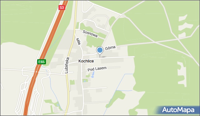 Kochlice, Kościelna, mapa Kochlice