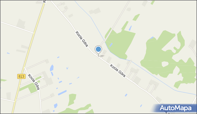 Kocia Góra gmina Ludwin, Kocia Góra, mapa Kocia Góra gmina Ludwin