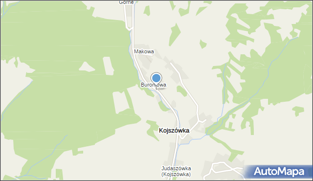 Kojszówka, Kojszówka, mapa Kojszówka