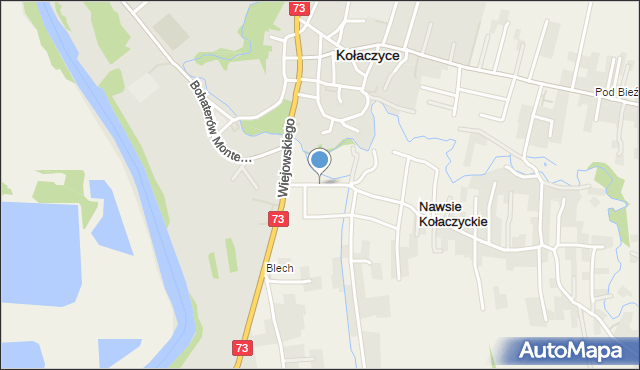 Kołaczyce, Konopnickiej Marii, mapa Kołaczyce