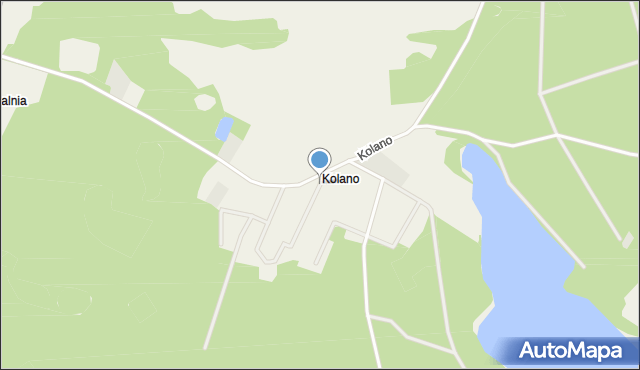 Kolano gmina Dziemiany, Kolano, mapa Kolano gmina Dziemiany