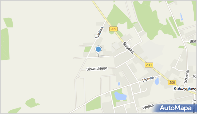 Kołczygłowy, Kochanowskiego Jana, mapa Kołczygłowy