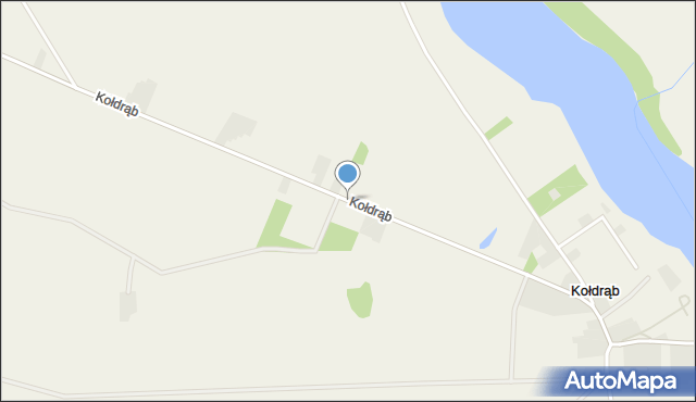 Kołdrąb gmina Janowiec Wielkopolski, Kołdrąb, mapa Kołdrąb gmina Janowiec Wielkopolski