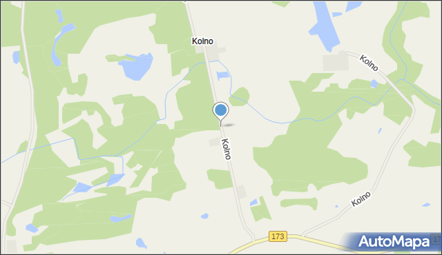 Kolno gmina Drawsko Pomorskie, Kolno, mapa Kolno gmina Drawsko Pomorskie