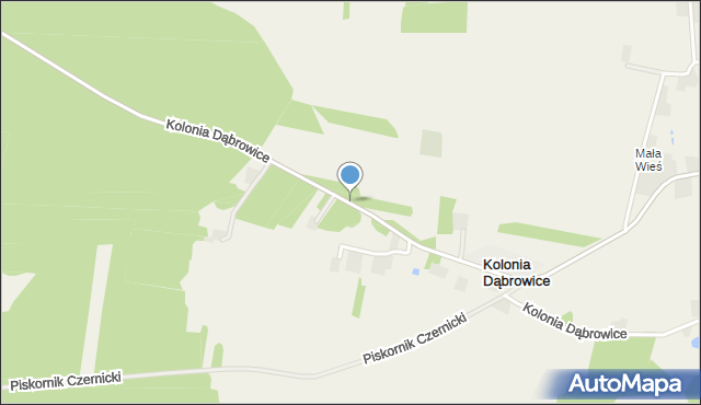 Kolonia Dąbrowice, Kolonia Dąbrowice, mapa Kolonia Dąbrowice