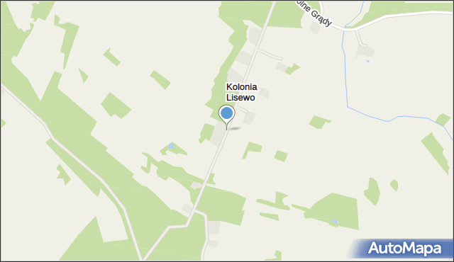 Kolonia Lisewo gmina Pyzdry, Kolonia Lisewo, mapa Kolonia Lisewo gmina Pyzdry