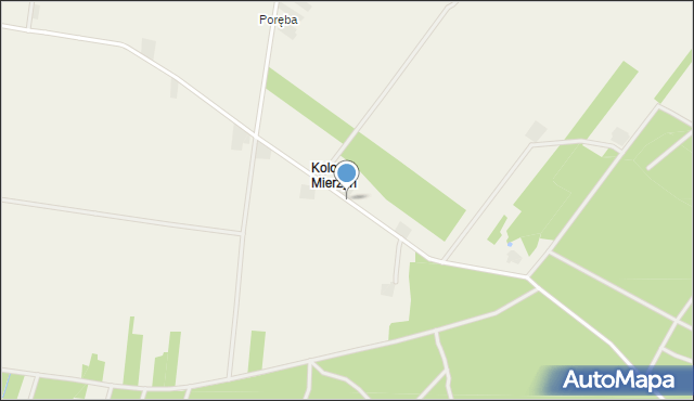 Kolonia Mierzyn, Kolonia Mierzyn, mapa Kolonia Mierzyn