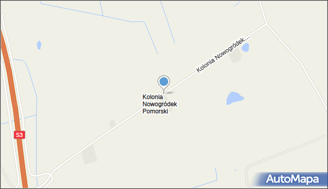 Kolonia Nowogródek Pomorski, Kolonia Nowogródek Pomorski, mapa Kolonia Nowogródek Pomorski