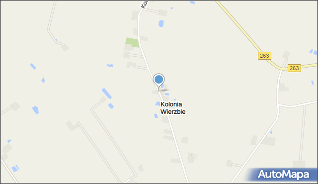 Kolonia Wierzbie, Kolonia Wierzbie, mapa Kolonia Wierzbie