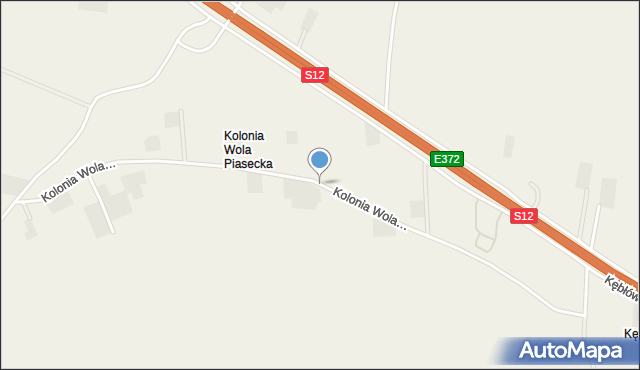 Kolonia Wola Piasecka, Kolonia Wola Piasecka, mapa Kolonia Wola Piasecka