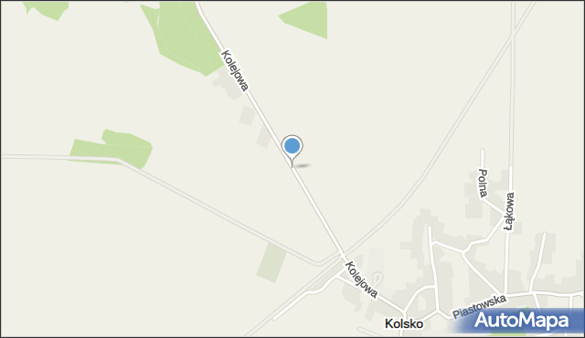 Kolsko, Kolejowa, mapa Kolsko