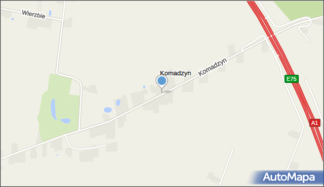 Komadzyn, Komadzyn, mapa Komadzyn
