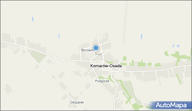 Komarów-Osada, Kościuszki Tadeusza, gen., mapa Komarów-Osada