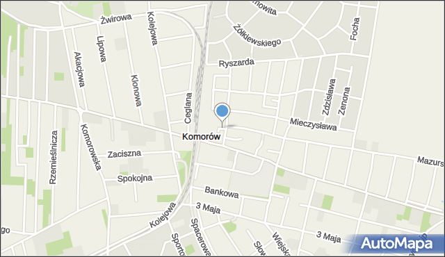 Komorów gmina Michałowice, Komorów, mapa Komorów gmina Michałowice