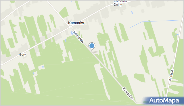 Komorów gmina Stąporków, Komorów, mapa Komorów gmina Stąporków