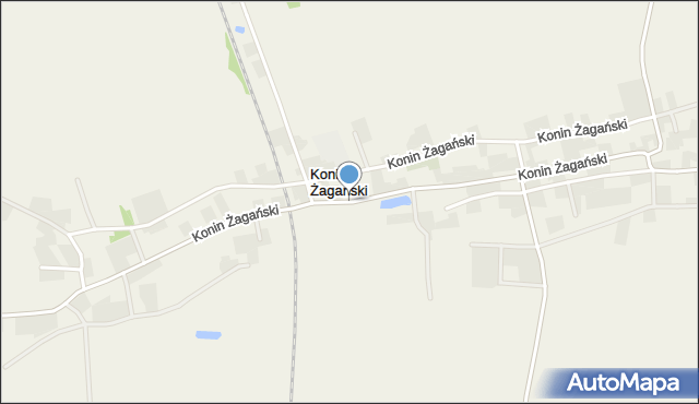 Konin Żagański, Konin Żagański, mapa Konin Żagański