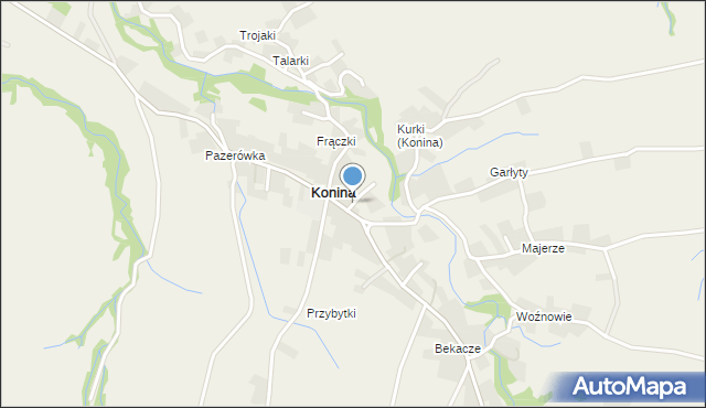 Konina, Konina, mapa Konina