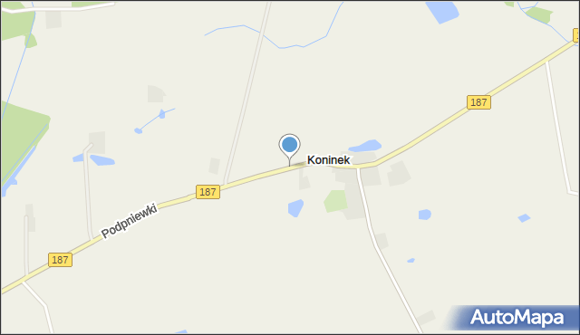 koninek mapa Koninek Koninek, Ulica, 62 045