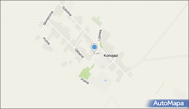 Konojad, Kościelna, mapa Konojad