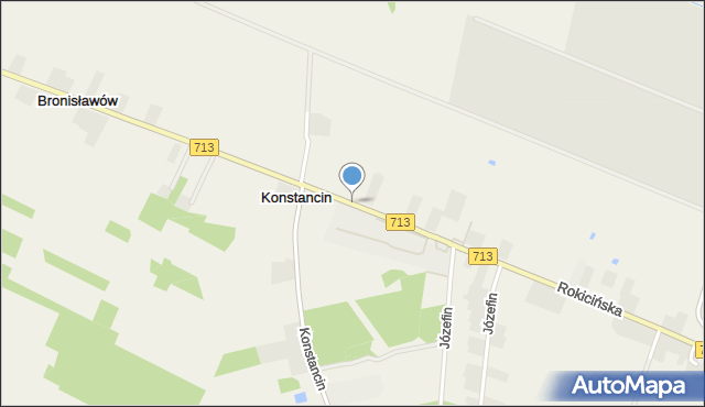 Konstancin gmina Ujazd, Konstancin, mapa Konstancin gmina Ujazd