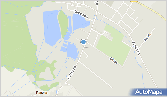 Korfantów, Kościuszki Tadeusza, gen., mapa Korfantów