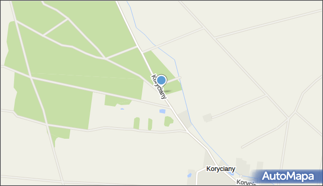 Koryciany, Koryciany, mapa Koryciany