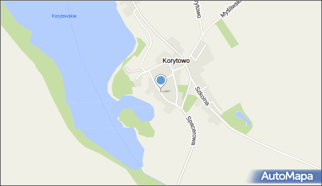 Korytowo gmina Choszczno, Kościelna, mapa Korytowo gmina Choszczno