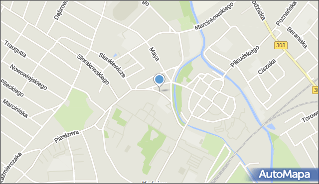 Kościan, Konopnickiej Marii, mapa Kościan