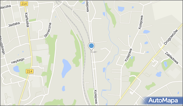 Kościerzyna, Kolejowa, mapa Kościerzyna