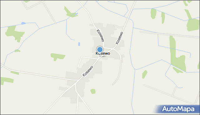 Kosewo gmina Stary Lubotyń, Kosewo, mapa Kosewo gmina Stary Lubotyń