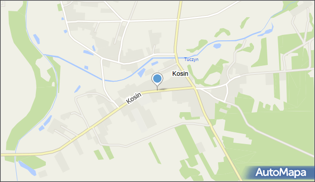 Kosin gmina Annopol, Kosin, mapa Kosin gmina Annopol