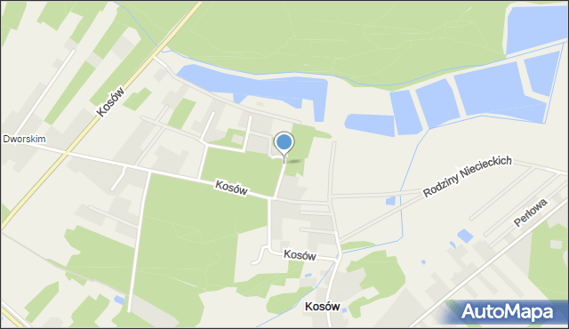 Kosów gmina Kowala, Kosów, mapa Kosów gmina Kowala