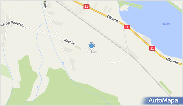 Kostów, Kostów, mapa Kostów
