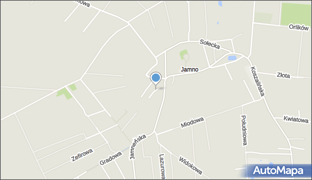 Koszalin, Koronkowa, mapa Koszalina