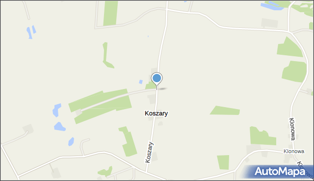 Koszary gmina Sompolno, Koszary, mapa Koszary gmina Sompolno